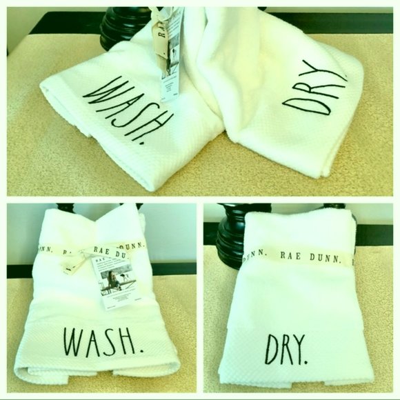 Rae Dunn Set Of 2 Drywash Hand Towels